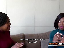 Thick Afro Black Sucking On GF's Large Watermelon tits!