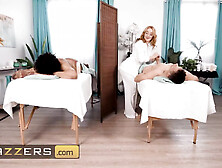 Hot Masseuse Emma Magnolia Switches Between Halle Hayes & Mi