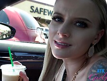 Paris White Moans While Being Nicely Fingered In The Car