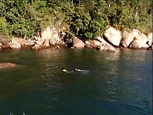 Tropical island outdoor sex for this marvelous ass blond