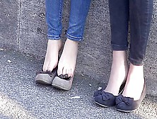 Teen Feet In Ballerins