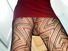 Golden Pee In Skirt And Tights