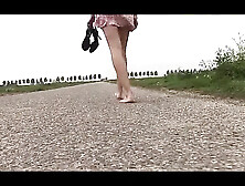 Large tit golden-haired picked up by 2 jocks