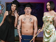 Joshua And Aria Think They Have Time To Get A Quickie In Before Their Graduation Ceremony