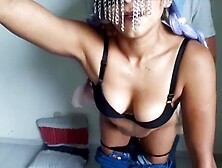 Homemade sex standing against the wall with a sexy,  slender,  brunette hair Mexican