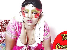 Indian telugu beautiful saxy saree housewife self...