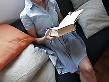 Young university student is disturbed while studying (Full video on Xvideos Red)
