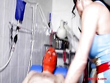 Nurses Red And Headmistress Miranda Dominate A Patient