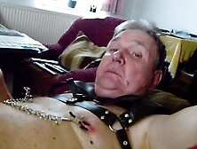 Andi Horny In The Harness And Anal Plug Strap While Masturbating