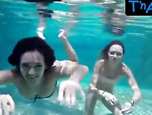 Olga Seryabkina Bikini Scene in Olga Seryabkina And Polina Favorskaya Playing In Swimming Pool