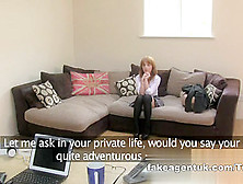 Petite Sexy Brit Girl Does First Anal On Camera In Fake Interview