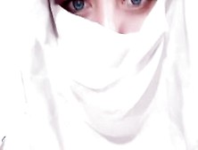 Muslim Chick With Blue Eyes Shows Her Pretty Pink Hooters