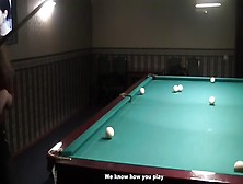 Woman with tiny whoppers fuck at pool