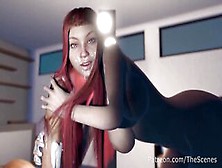 Hairjob Marvelous Redhead Teen With Lengthy Hair Spunk Fountain On Hair