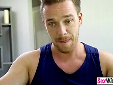 Large knob stepbro slips hs boner in his teen step sisters ripped leggings