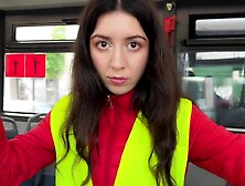 Caught Bus Conductor Cheating Passengers and Drilled Him Cum in Twat