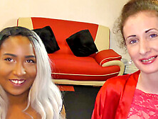 Nervous Mid 40'S First Bukkake With Younger Black Lady