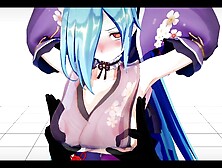 乳首をいじられるだけ　Mmd