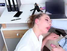 Secretary Punished By Her Boss Rough Deepthroat Blowjob For Missed Deadline And A Messy With Ritzy Rain