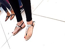 fr's sexy feets pedicured hot red toes sandals