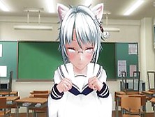 3D Hentai Yuri Neko Schoolgirls Lick Pussies After School