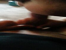 Mexican baby sitter gives me a blowjob at work