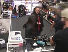 Rowdy vixen hammered by pawnbroker rough and fast for moolah