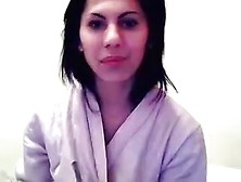 Brunette B0Nita Threw A Bathrobe At The Beginning Of Masturbating