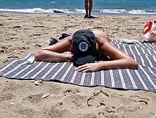 Young Girl Gets Fucked On The Beach By A Stranger Fucking From Behind