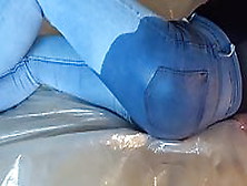 Cum In Ligh Blue Pissed Tight Jeans