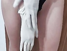 Pvc Gloves Masturbate...