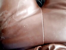 Brown Leather Ass Pant Fucked