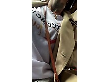 Shemale Jacks Off and Cums on Public Bus