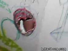 College Girls Suck Dick At Ad Hoc Dorm Room Glory Hole