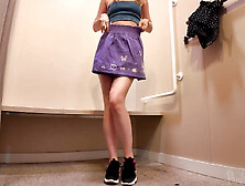 Sexy Blonde Masturbates In A And Stuffs Mask In Hairy Pussy