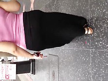 Fat Ass Mexican In See Thru Black Skirt