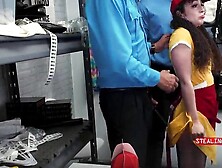 4 Cops Screw One Tiny Small Thief- Pixie Smalls, Juan Largo, Tony Marzo, Colten Corso, Logan Staxx