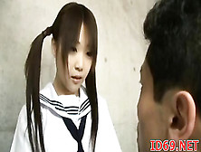 Japanese AV Model prepares food