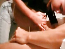 Blonde girl next door gives blowjob