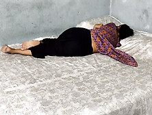 The step brother made his step cousin lie down on the mat and inserted his meaty meat into her snatch and sexed her hard