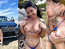 nasty brunette had sex in the abandoned kiosk by the sea - Drii Cordeiro