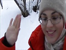 Cum Swallow On The Snow