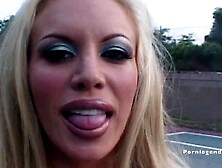 Bridgette dig taking 2 dicks inside her booty and does