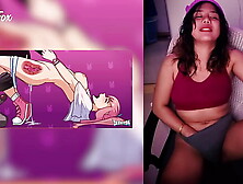 DERPIXON PARTY GAMES ASIAN CARTOON REVIEW REACTION RATING - ExotiqFox Solo Gooner Chick Masturbates