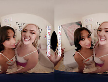 Co-ed Aria Valencia wants Eva Nyx to be a top sorority Fuck Girl and sets up a threesome with you!