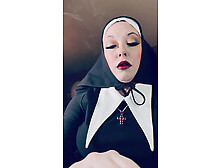 Tina Snua Enrols At The Nunnery! Nasty Nun Smokes A Cork 100 Cigarette - Come Corrupt Me Father!