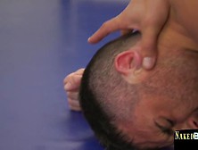 Rimmed Wrestler Pinned Down And Grappled