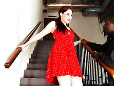 Redhead Slut Jessica Ryan Deep-throats Massive Black Cock Before Rough Fucking