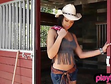 Exotic black girl Brianna Ashley is a homestead sweetheart