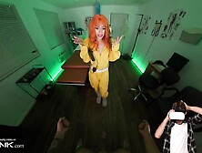 VR Conk: Slim Ginger April O'Neil Blows Leonardo's Large Dick And Screws Hard In TMNT Toon's Cosplay pt. 1